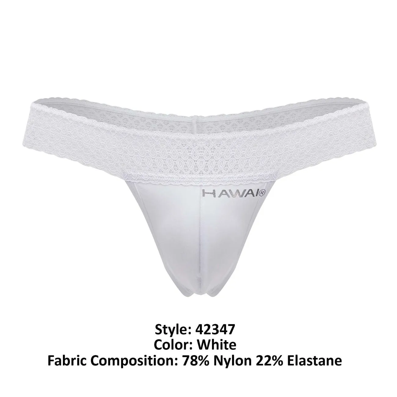 Clothing_Hawair_Mens Underwear HAWAI 42347 Microfiber Thongs Color White