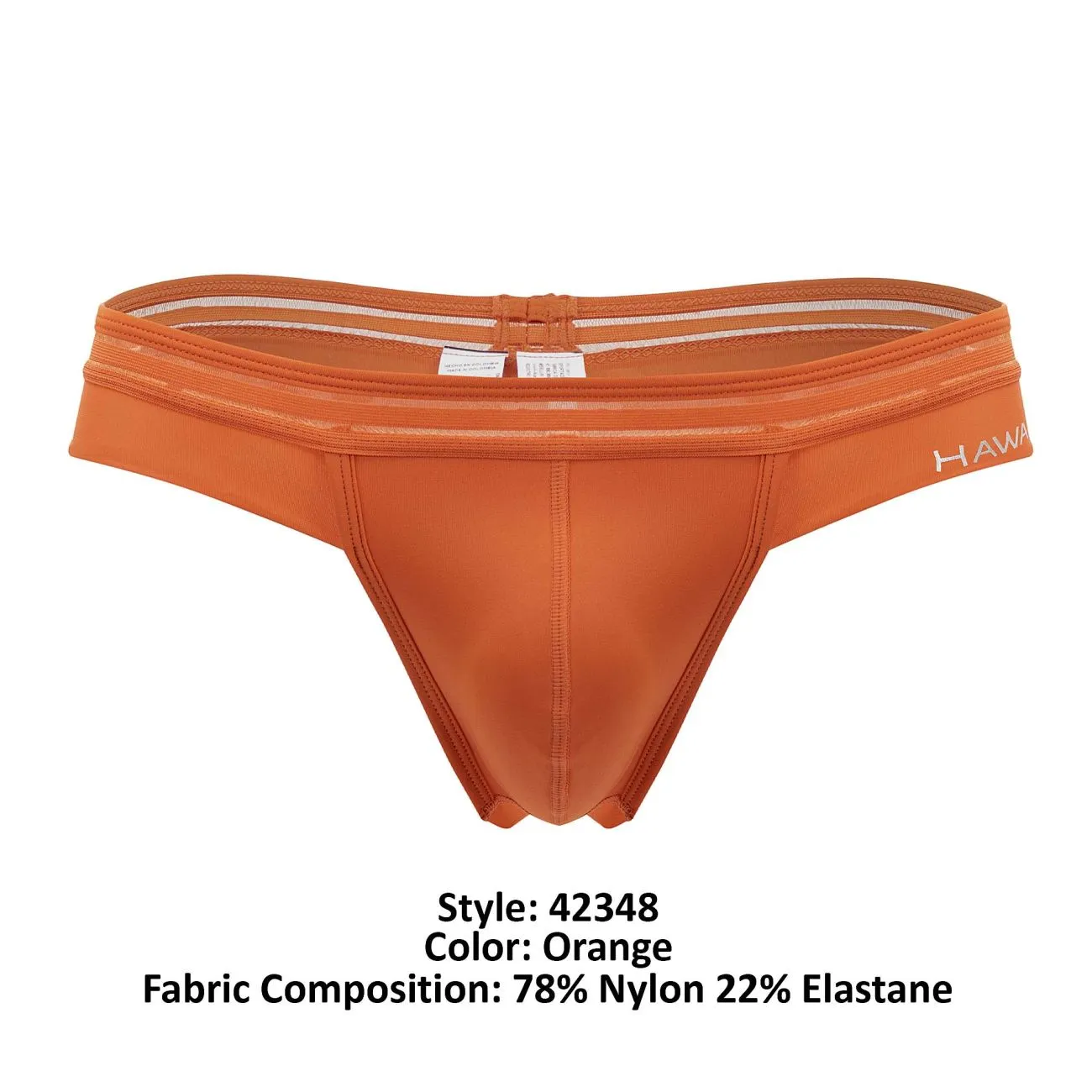 Clothing_Hawair_Mens Underwear HAWAI 42348 Microfiber Thongs Color Orange