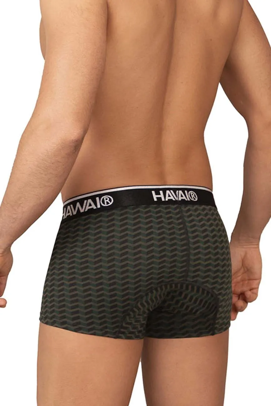 Clothing_Hawair_Mens Underwear HAWAI 42371 Printed Trunks Color Green