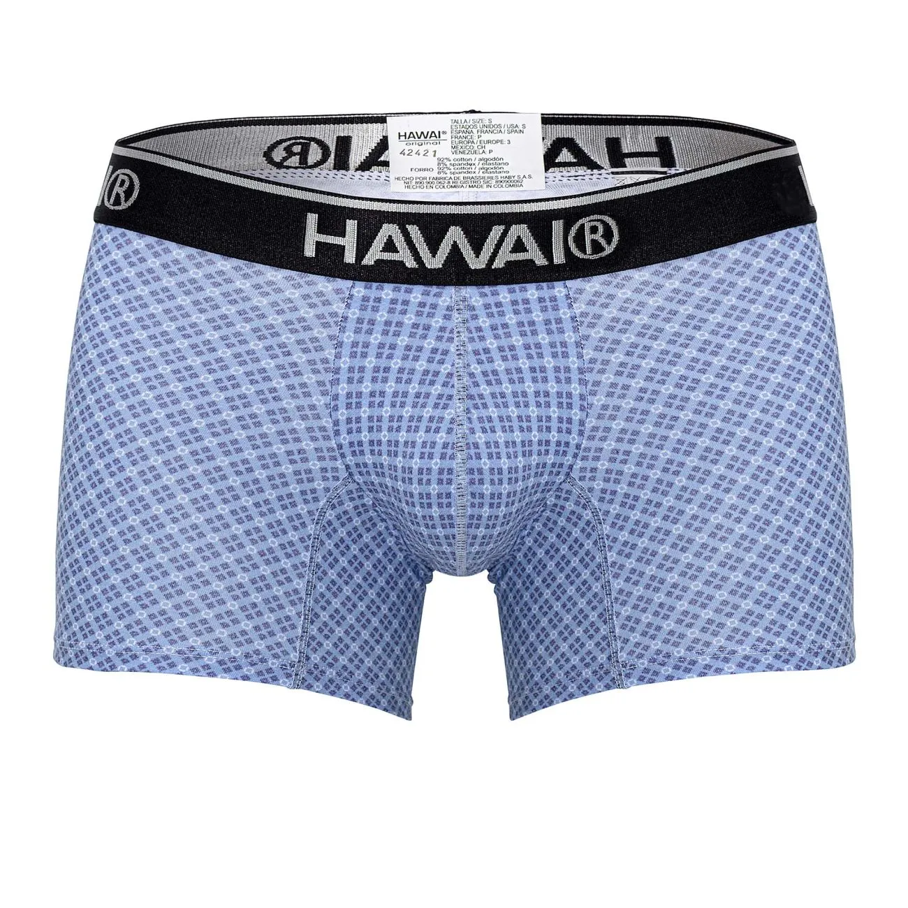 Clothing_Hawair_Mens Underwear HAWAI 42421 Printed Trunks Color Blue