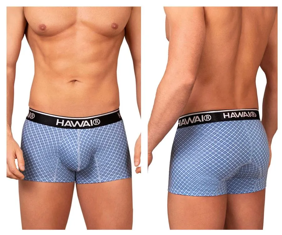 Clothing_Hawair_Mens Underwear HAWAI 42421 Printed Trunks Color Blue