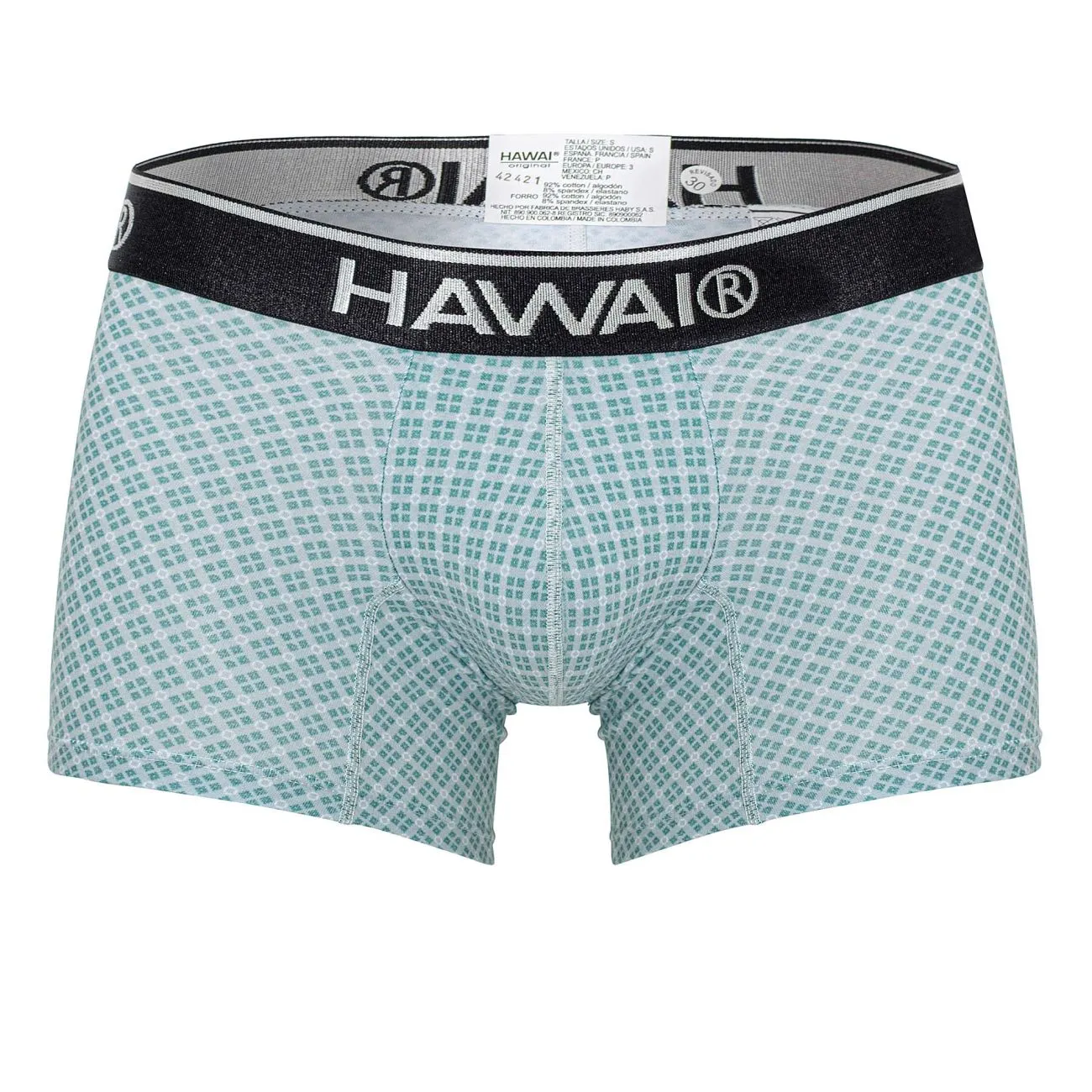 Clothing_Hawair_Mens Underwear HAWAI 42421 Printed Trunks Color Green