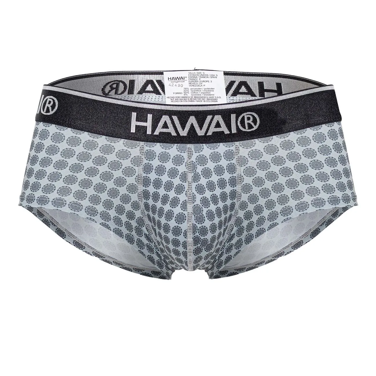 Clothing_Hawair_Mens Underwear HAWAI 42430 Printed Briefs Color Gray