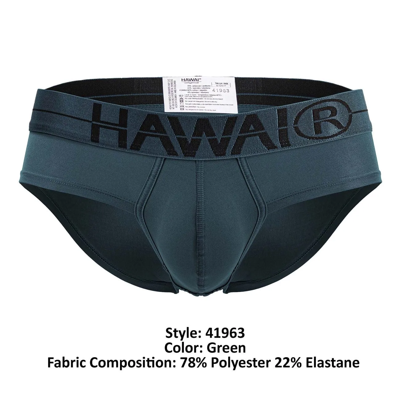 Clothing_Hawair_Mens Underwear HAWAIR 41963 Microfiber Briefs Color Green