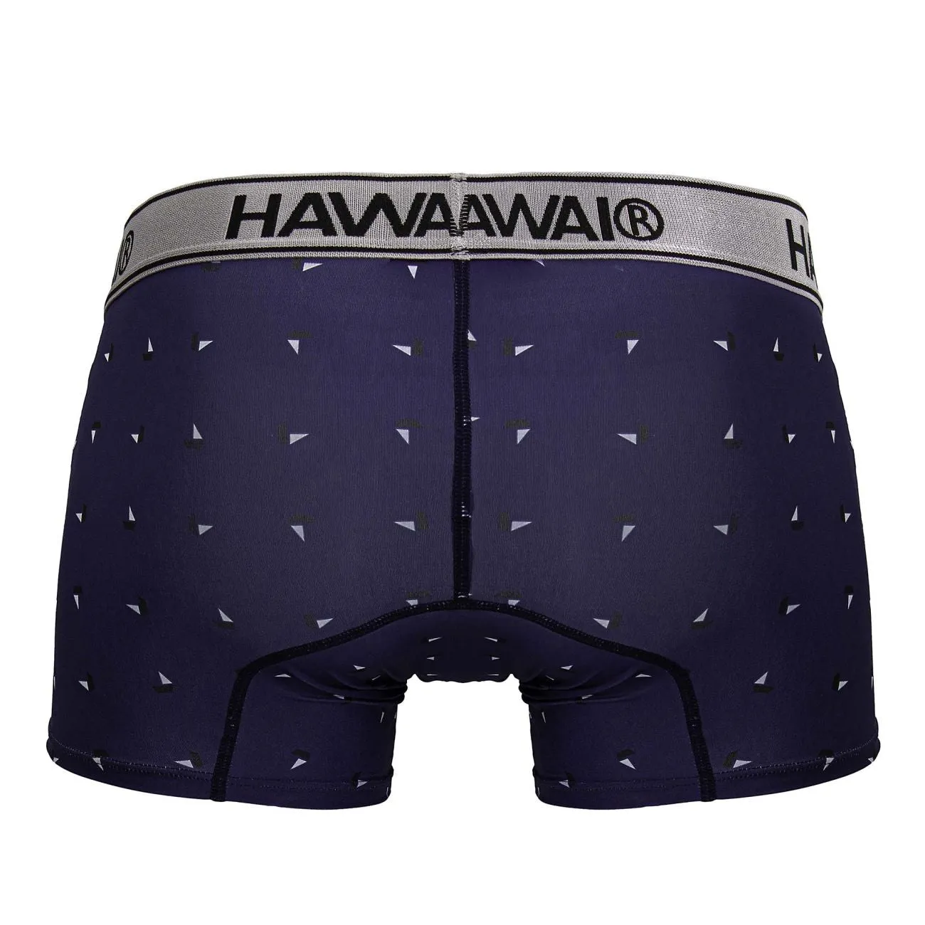 Clothing_Hawair_Mens Underwear HAWAIR 42470 Printed Microfiber Trunks Color Blue