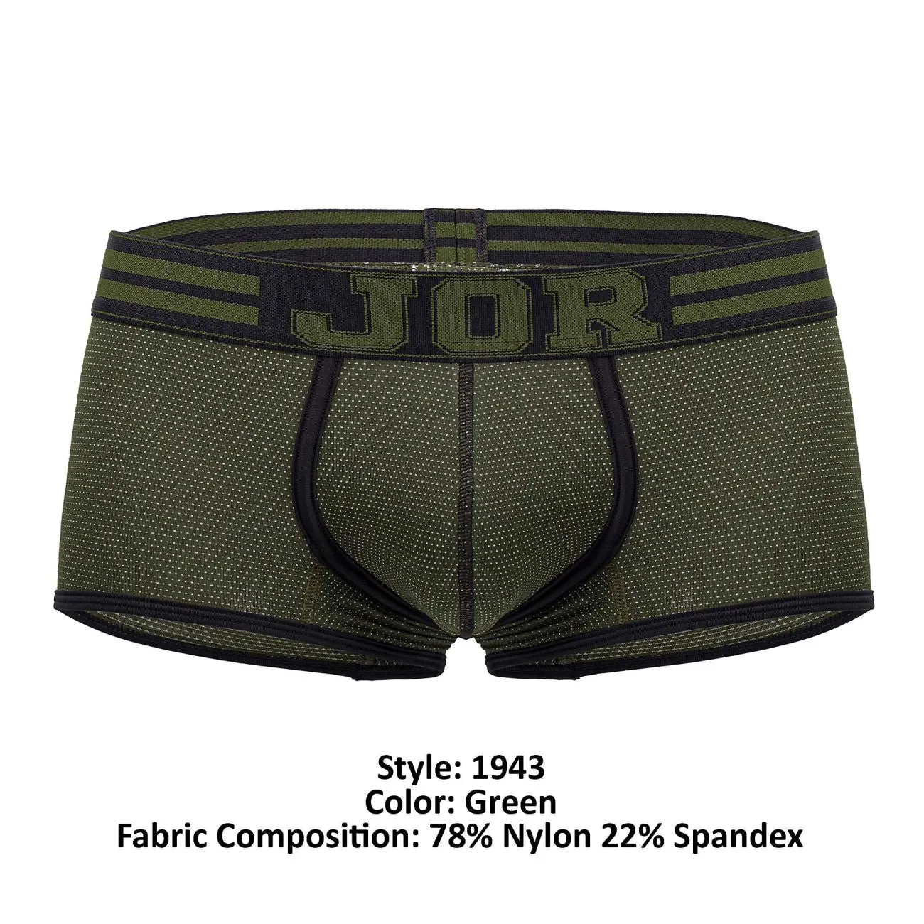 Clothing_Jor_Mens Underwear JOR 1943 College Trunks Color Green