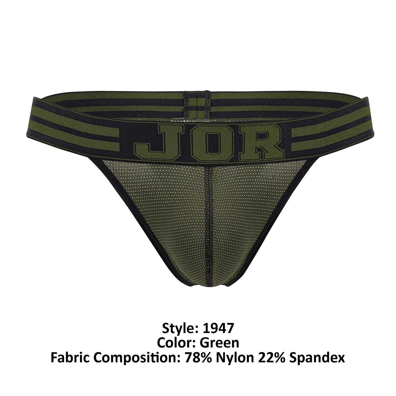 Clothing_Jor_Mens Underwear JOR 1947 College Thongs Color Green