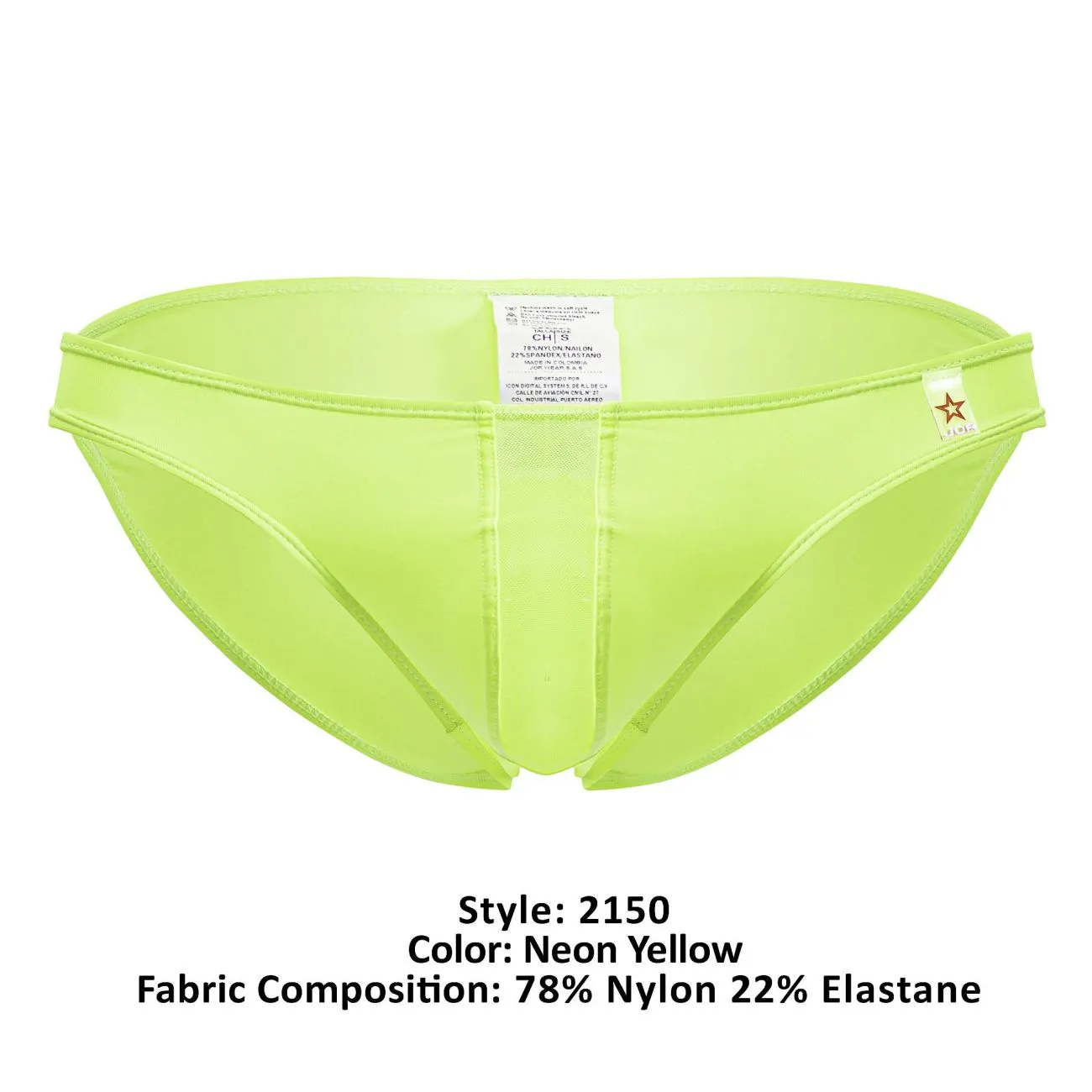 Clothing_Jor_Mens Underwear JOR 2150 Apolo Bikini Color Neon Yellow
