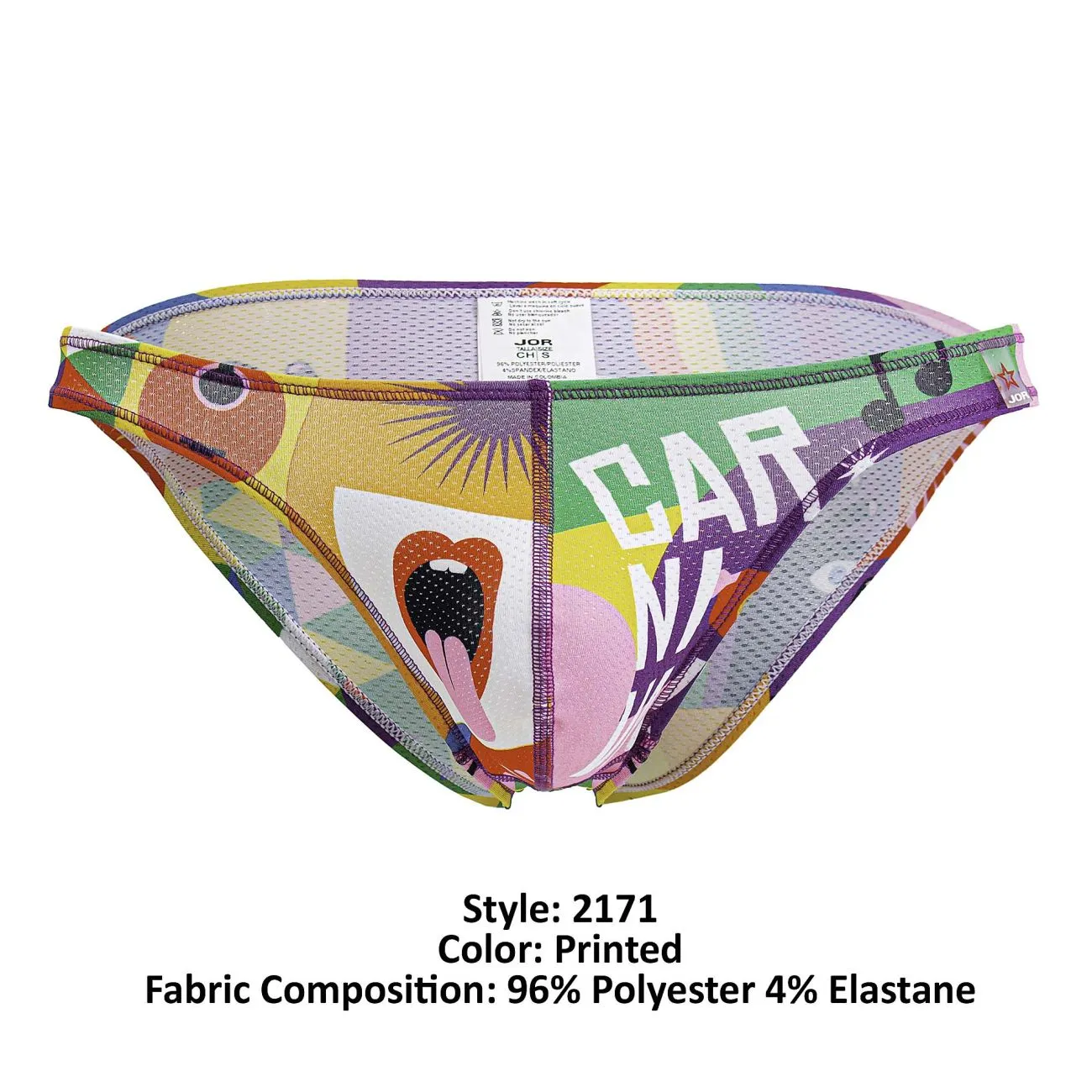 Clothing_Jor_Mens Underwear JOR 2171 Carnival Bikini Color Printed