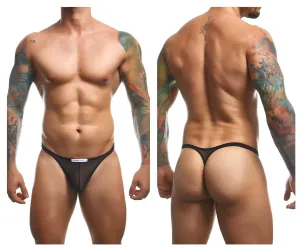 Clothing_Justin   Simon_Mens Underwear JUSTIN SIMON XSJ03 Classic Thongs Color Black Mesh