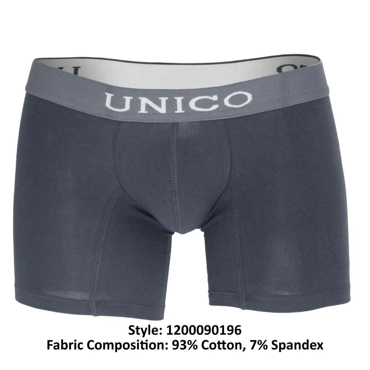 Clothing_Mundo Unico_Mens Underwear Unico 1200090196 (9612010020596) Boxer Briefs Asfalto Cotton Color Gray