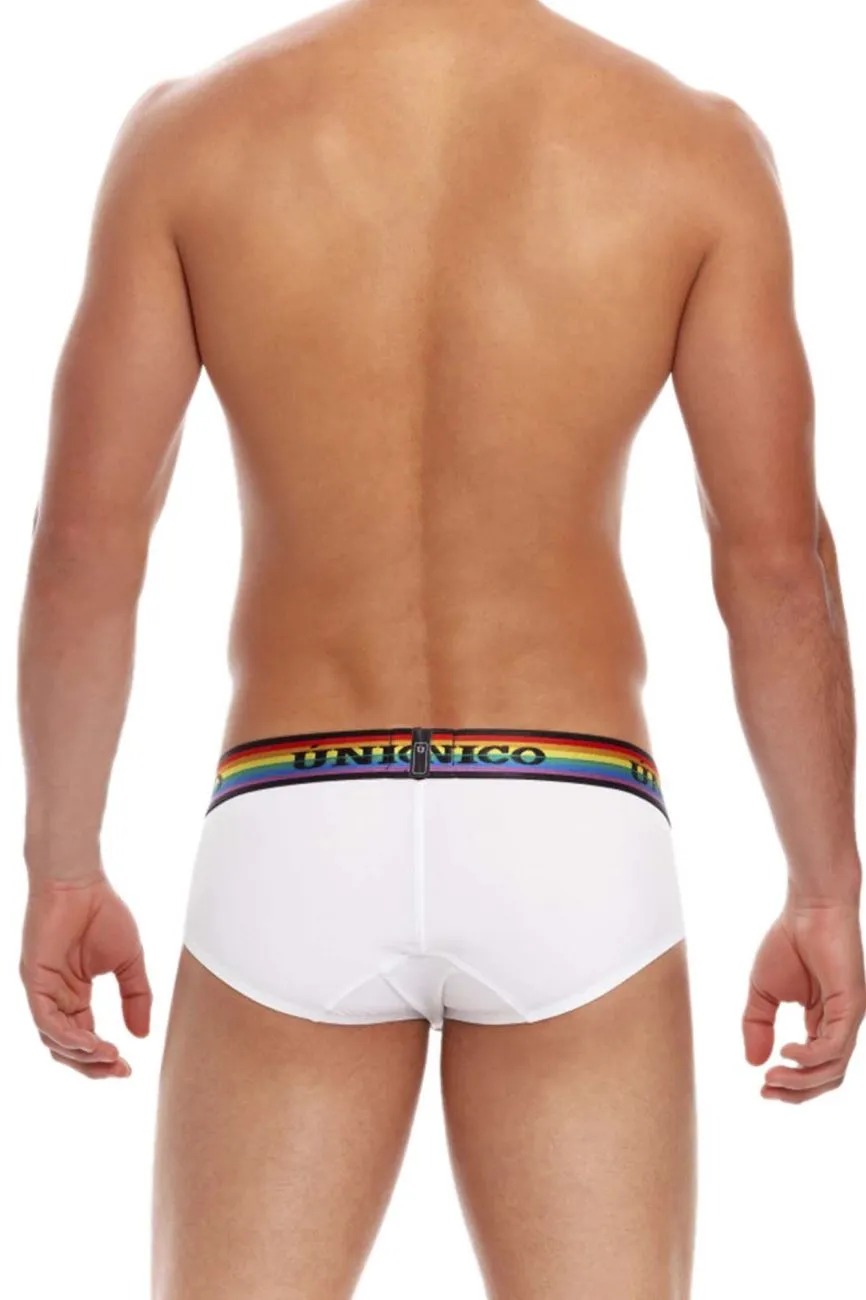 Clothing_Mundo Unico_Mens Underwear Unico 21050201101 Love Wins Briefs Color 00-White