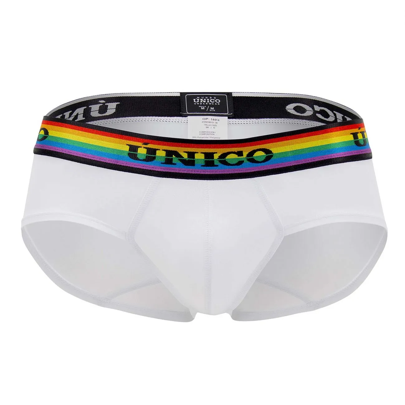 Clothing_Mundo Unico_Mens Underwear Unico 21050201101 Love Wins Briefs Color 00-White