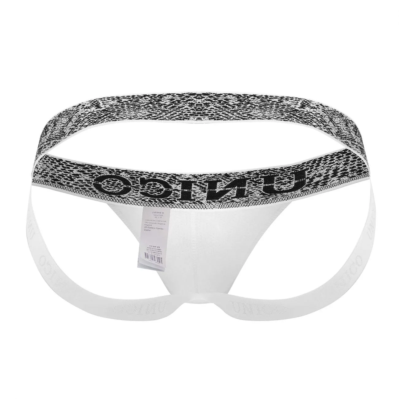 Clothing_Mundo Unico_Mens Underwear Unico 21070301203 Felt Jockstrap Color 63-White