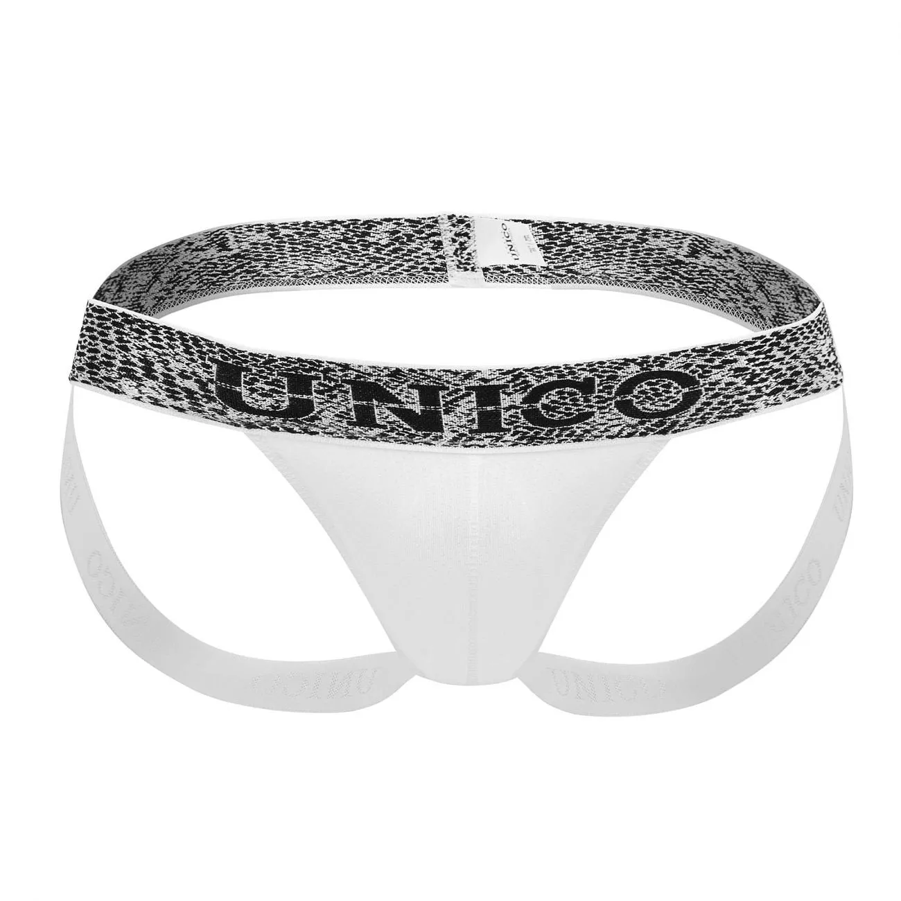 Clothing_Mundo Unico_Mens Underwear Unico 21070301203 Felt Jockstrap Color 63-White