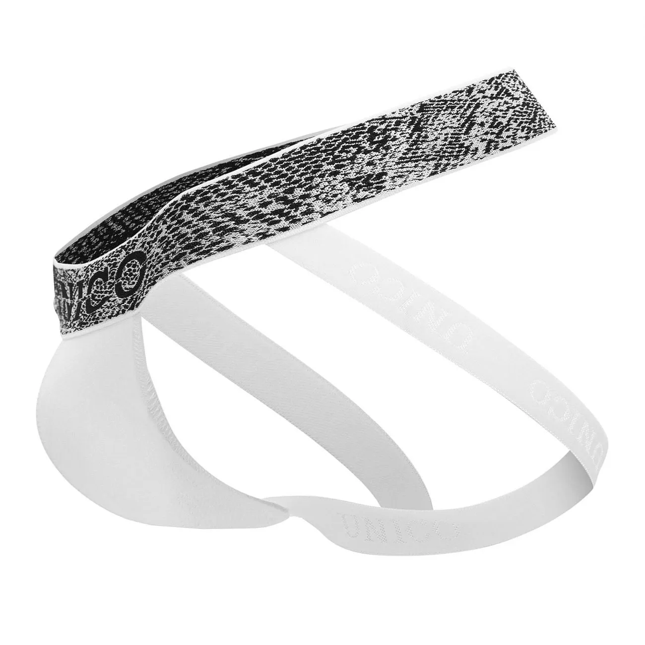 Clothing_Mundo Unico_Mens Underwear Unico 21070301203 Felt Jockstrap Color 63-White