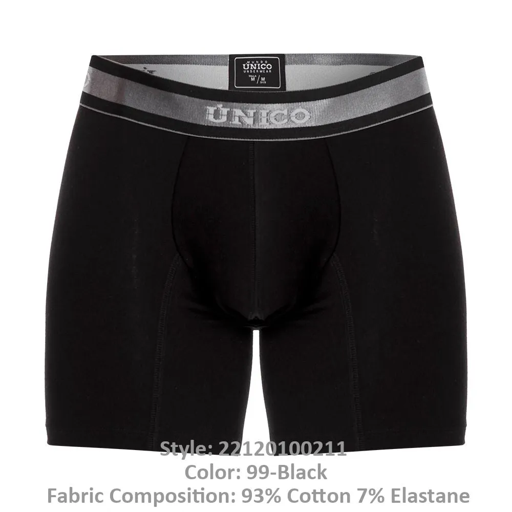 Clothing_Mundo Unico_Mens Underwear Unico 22120100211 Nebuloso A22 Boxer Briefs Color 99-Black