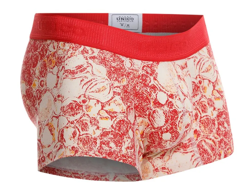 Clothing_Mundo Unico_Mens Underwear Unico 23050100119 Pompa Trunks Color 63-Coral