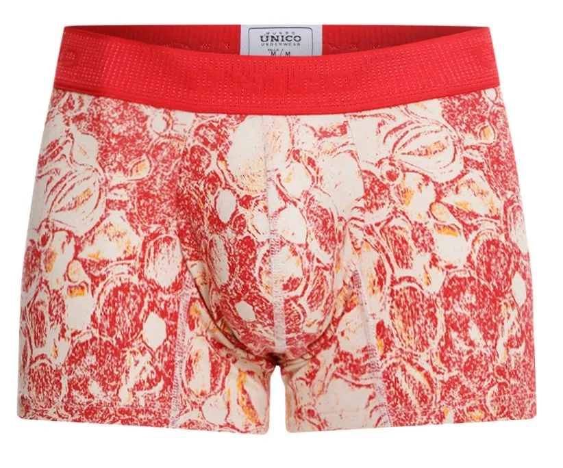 Clothing_Mundo Unico_Mens Underwear Unico 23050100119 Pompa Trunks Color 63-Coral