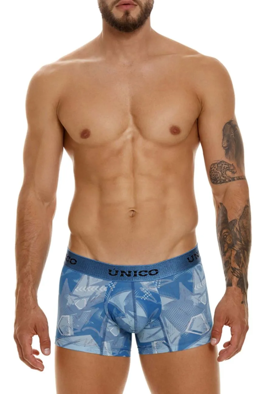 Clothing_Mundo Unico_Mens Underwear Unico 23080100102 Escantillon Trunks Color 46-Blue