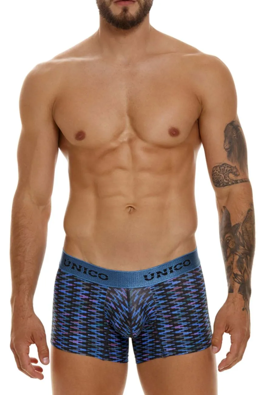 Clothing_Mundo Unico_Mens Underwear Unico 23080100121 Filamento Trunks Color 46-Blue