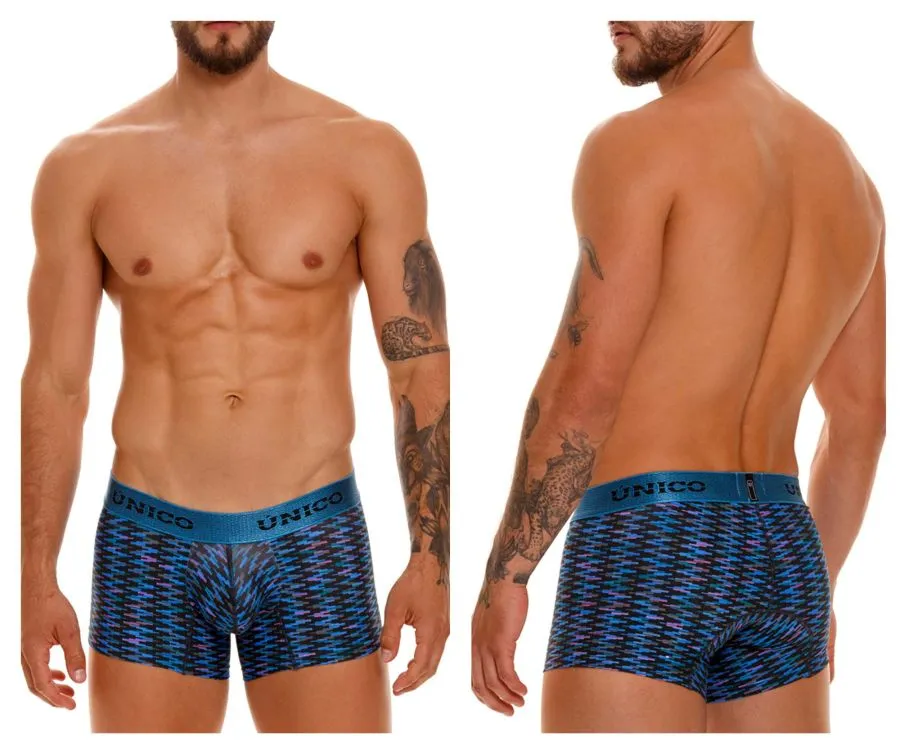 Clothing_Mundo Unico_Mens Underwear Unico 23080100121 Filamento Trunks Color 46-Blue