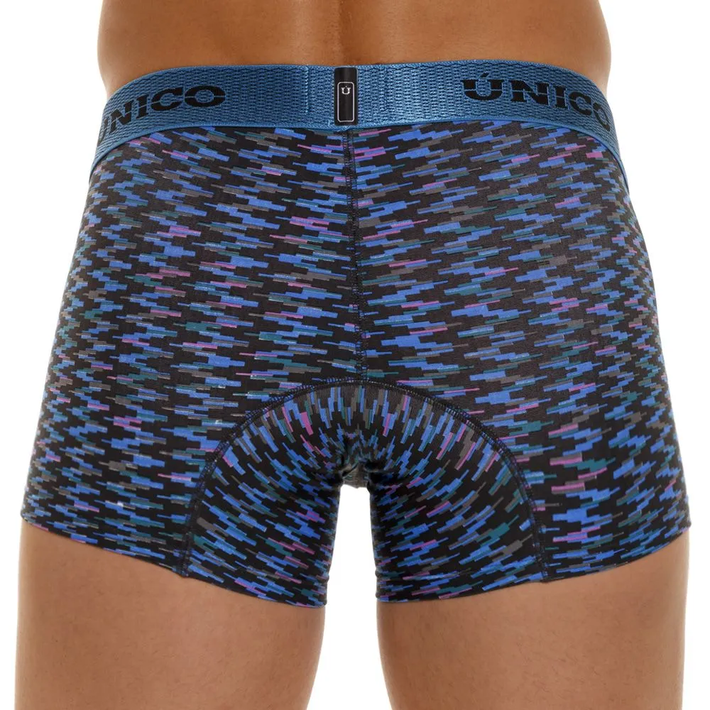 Clothing_Mundo Unico_Mens Underwear Unico 23080100121 Filamento Trunks Color 46-Blue