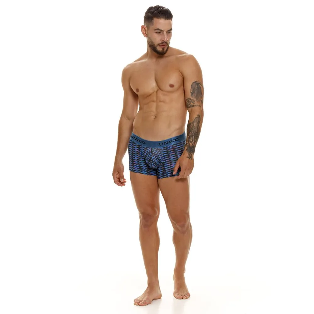 Clothing_Mundo Unico_Mens Underwear Unico 23080100121 Filamento Trunks Color 46-Blue