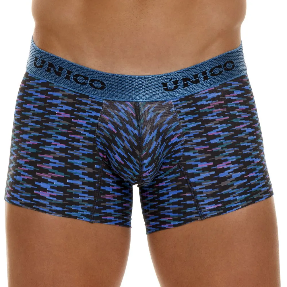Clothing_Mundo Unico_Mens Underwear Unico 23080100121 Filamento Trunks Color 46-Blue
