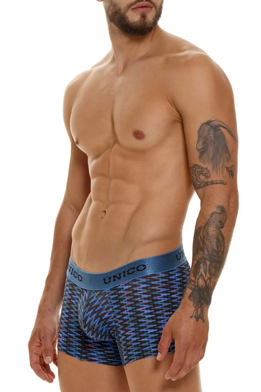 Clothing_Mundo Unico_Mens Underwear Unico 23080100121 Filamento Trunks Color 46-Blue