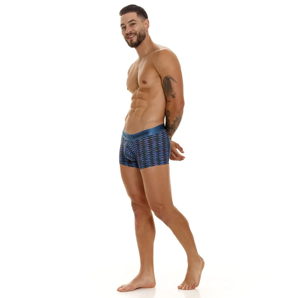 Clothing_Mundo Unico_Mens Underwear Unico 23080100121 Filamento Trunks Color 46-Blue