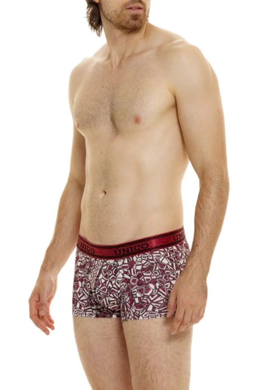 Clothing_Mundo Unico_Mens Underwear Unico 24010100103 Dechado Trunks Color 89-Red