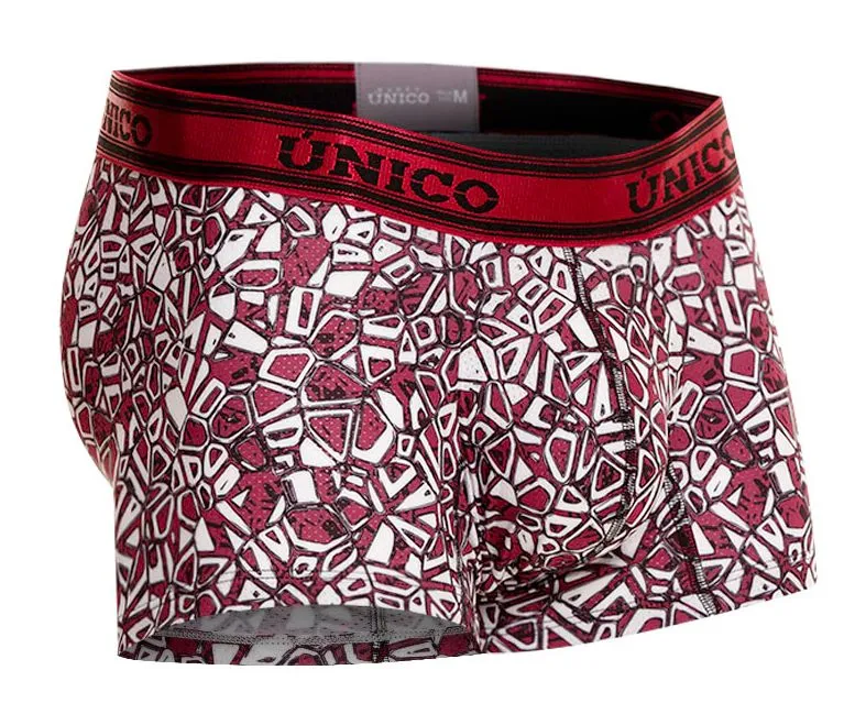 Clothing_Mundo Unico_Mens Underwear Unico 24010100103 Dechado Trunks Color 89-Red