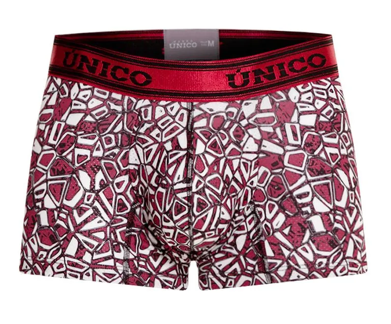 Clothing_Mundo Unico_Mens Underwear Unico 24010100103 Dechado Trunks Color 89-Red