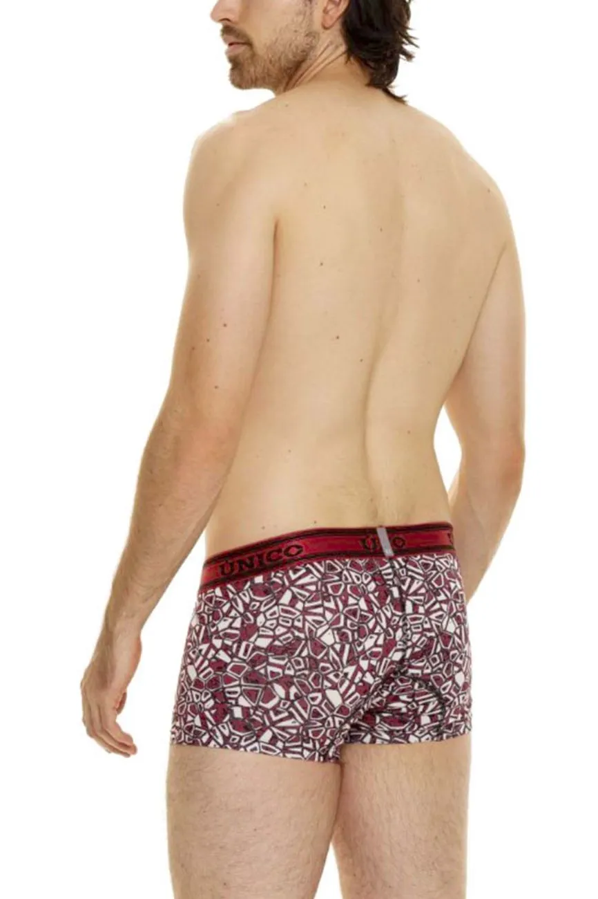 Clothing_Mundo Unico_Mens Underwear Unico 24010100103 Dechado Trunks Color 89-Red