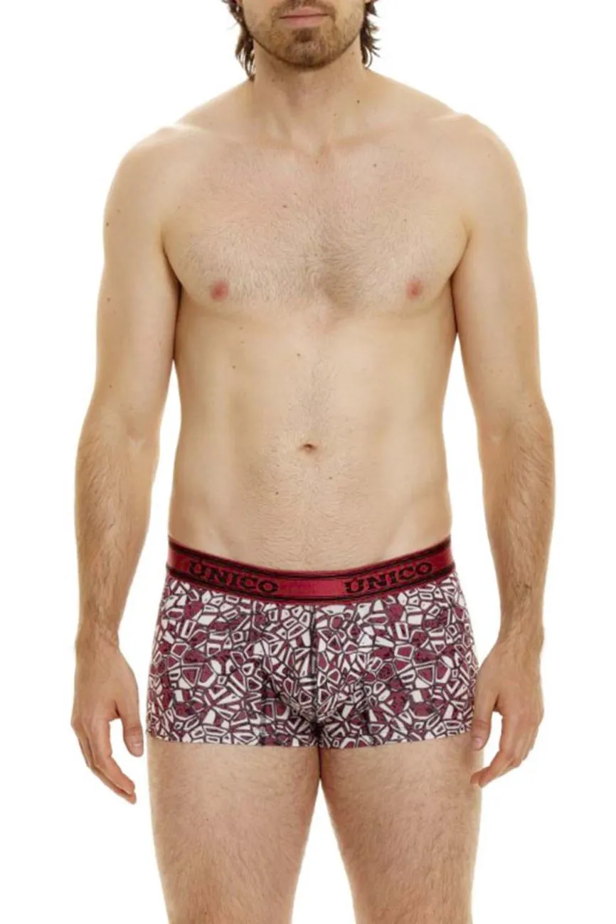 Clothing_Mundo Unico_Mens Underwear Unico 24010100103 Dechado Trunks Color 89-Red