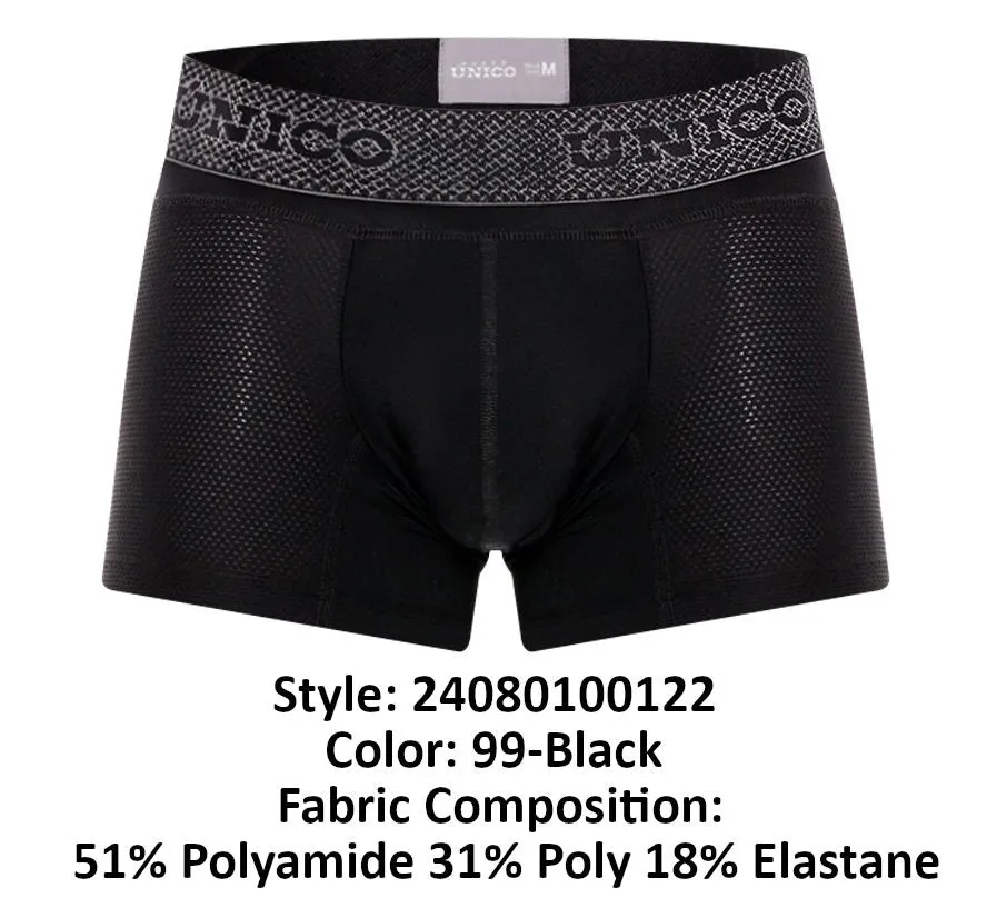 Clothing_Mundo Unico_Mens Underwear Unico 24080100122 Ardid Trunks Color 99-Black