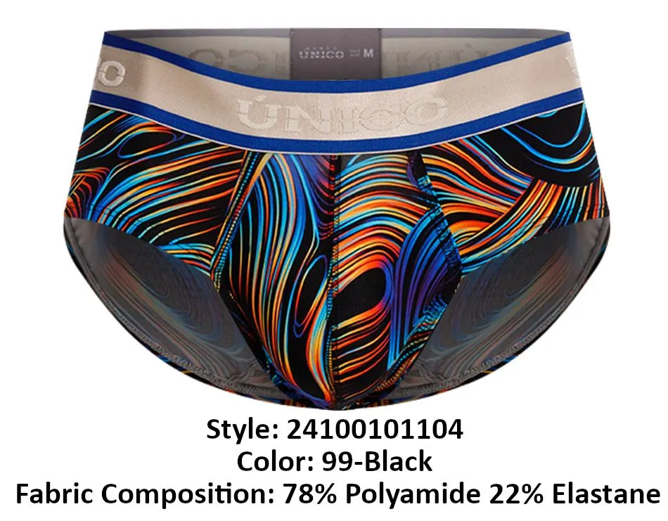 Clothing_Mundo Unico_Mens Underwear Unico 24100101104 Calamo Briefs Color 99-Black