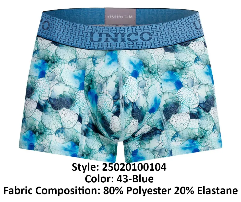 Clothing_Mundo Unico_Mens Underwear Unico 25020100104 Abalon Trunks Color 43-Blue