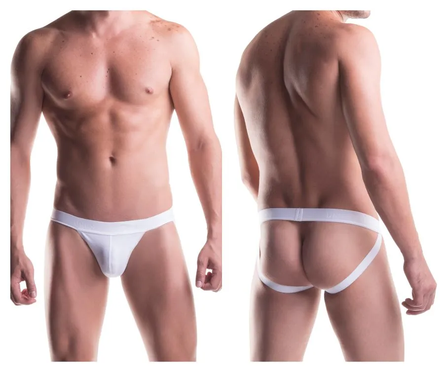 Clothing_Mundo Unico_Mens Underwear Unico 9610020100 (9612010120100) Jockstrap Cristalino Cotton Color White