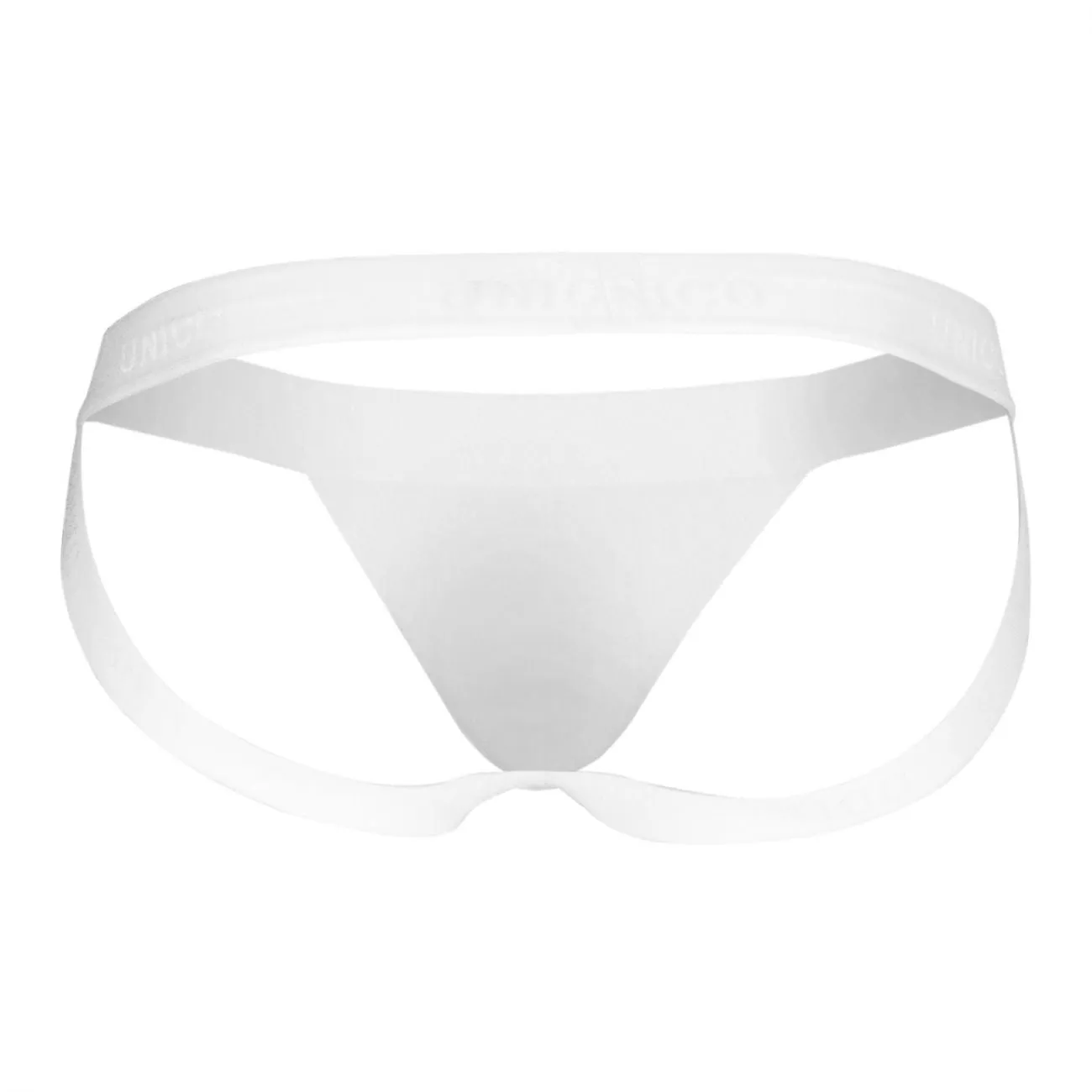 Clothing_Mundo Unico_Mens Underwear Unico 9610020100 (9612010120100) Jockstrap Cristalino Cotton Color White