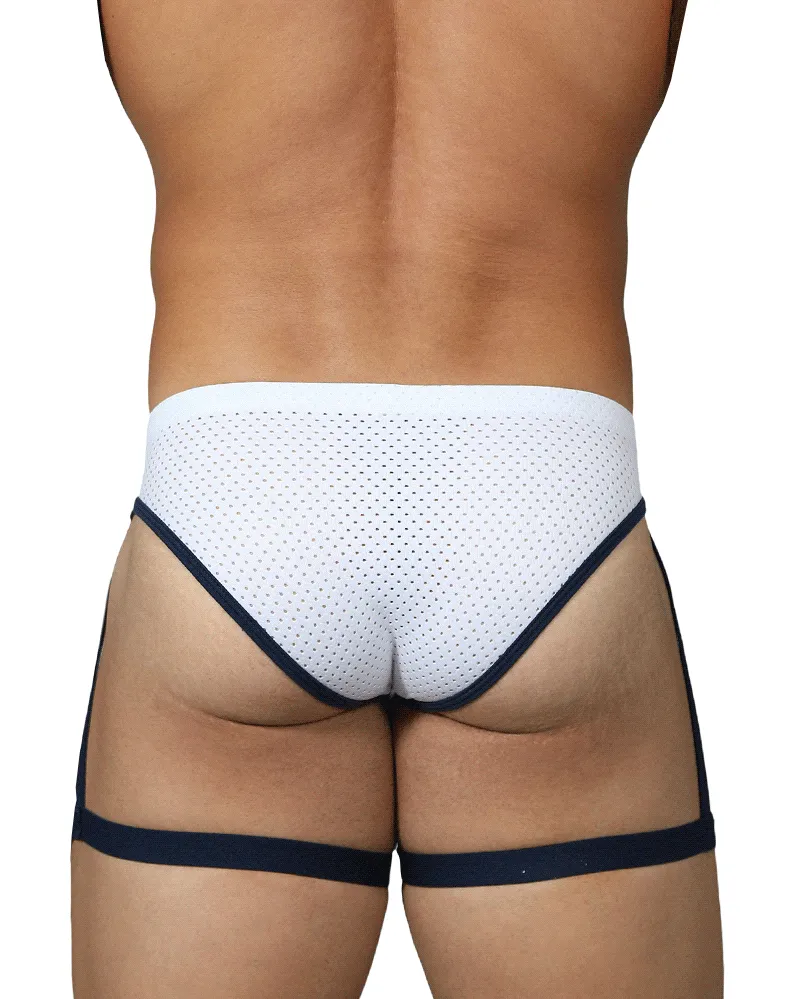 Clothing_Pikante_Mens Underwear Pikante 0217 Adventures Garter Briefs White