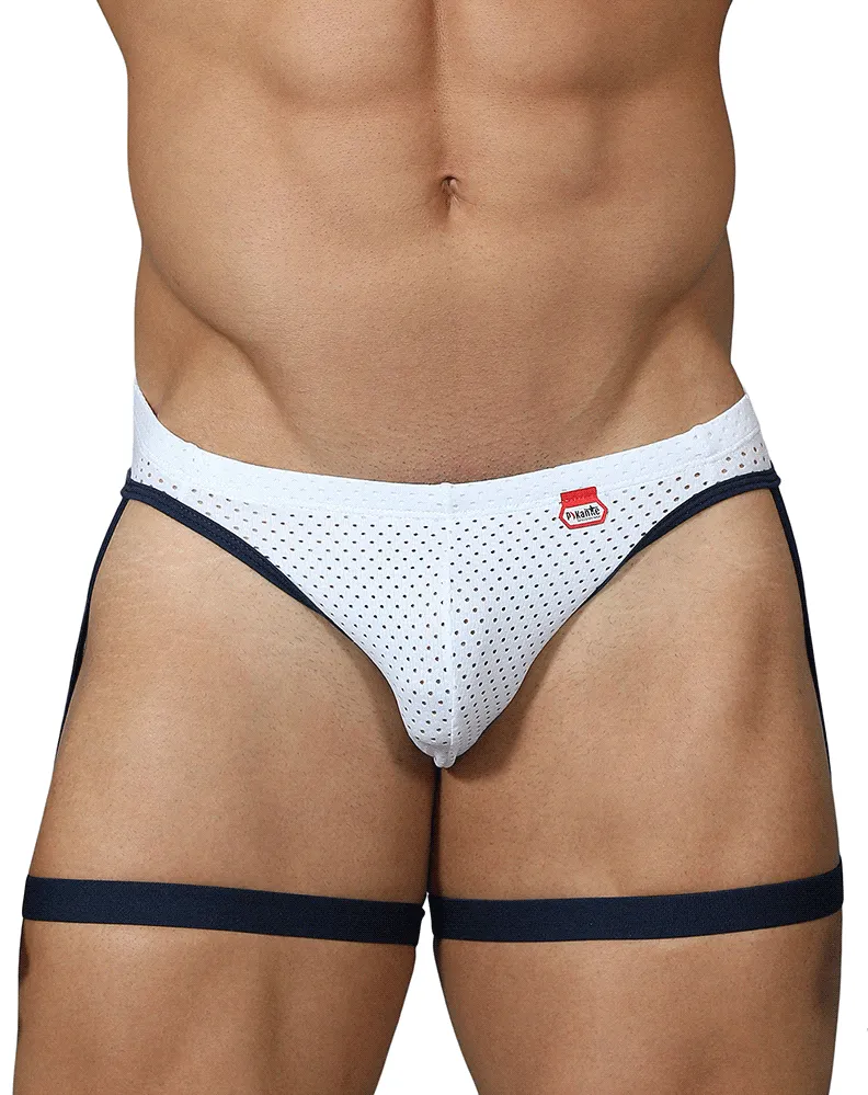 Clothing_Pikante_Mens Underwear Pikante 0217 Adventures Garter Briefs White