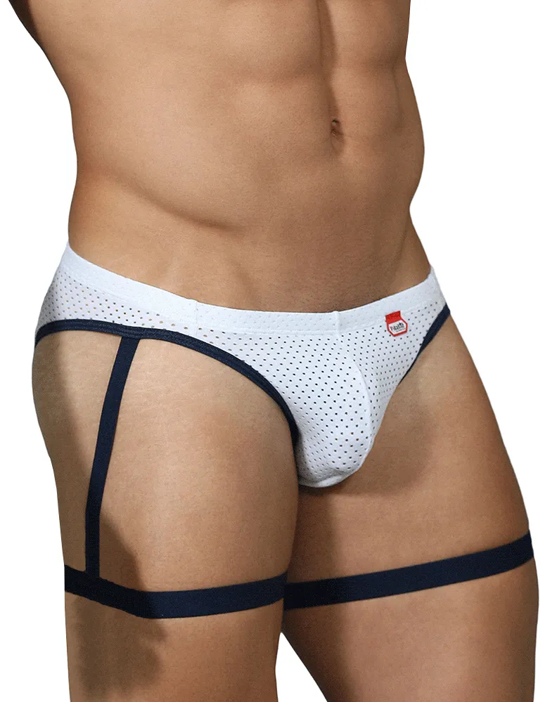 Clothing_Pikante_Mens Underwear Pikante 0217 Adventures Garter Briefs White