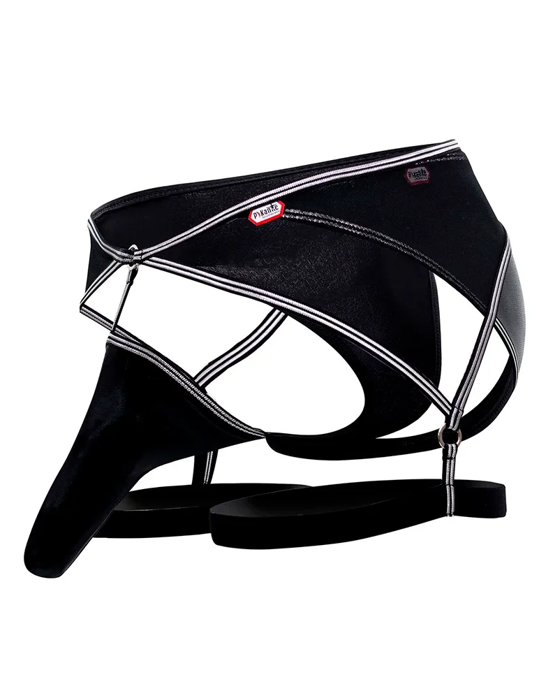 Clothing_Pikante_Mens Underwear Pikante 0987 Abuya Garter Jockstrap Black