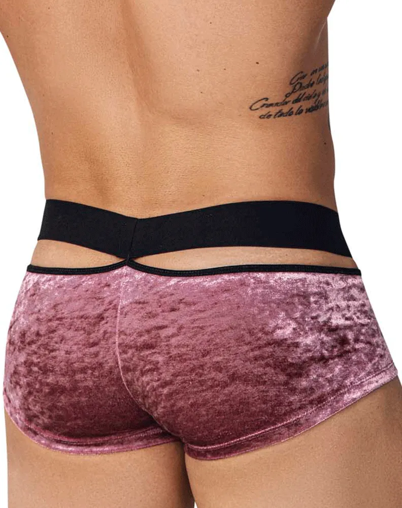 Clothing_Pikante_Mens Underwear Pikante 1096 Clandestine Velvet Trunks Pink