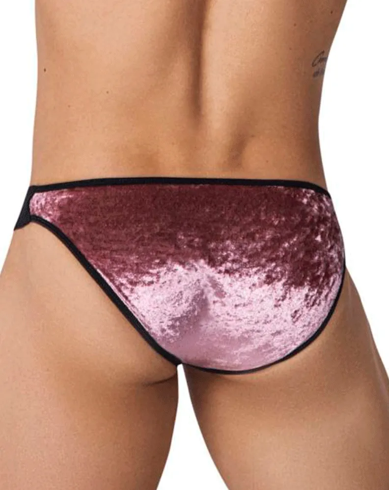 Clothing_Pikante_Mens Underwear Pikante 1098 Clandestine Velvet Bikini Pink