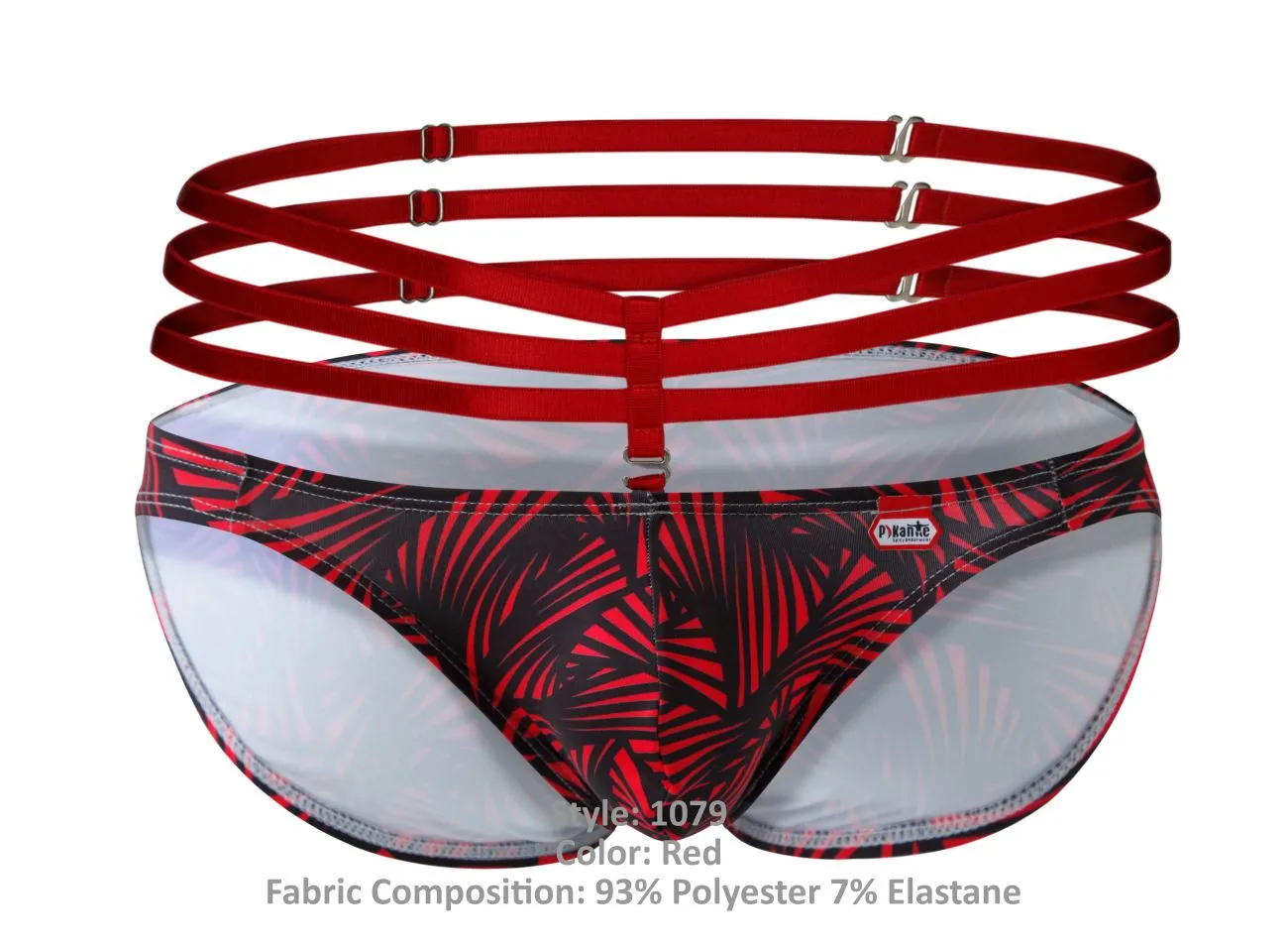 Clothing_Pikante_Mens Underwear Pikante PIK 1079 Fiery Bikini Color Red