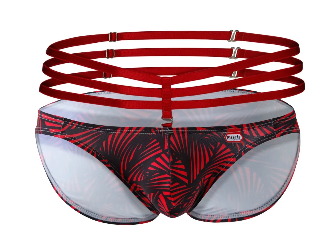 Clothing_Pikante_Mens Underwear Pikante PIK 1079 Fiery Bikini Color Red