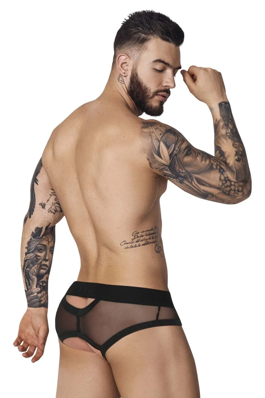 Clothing_Pikante_Mens Underwear Pikante PIK 1091 Burly Mesh Briefs Color Black